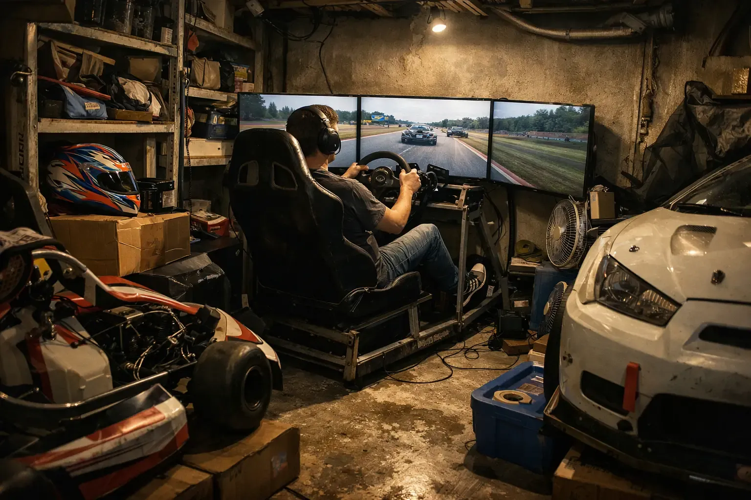 Un simulateur auto maison commence par la pièce disponible