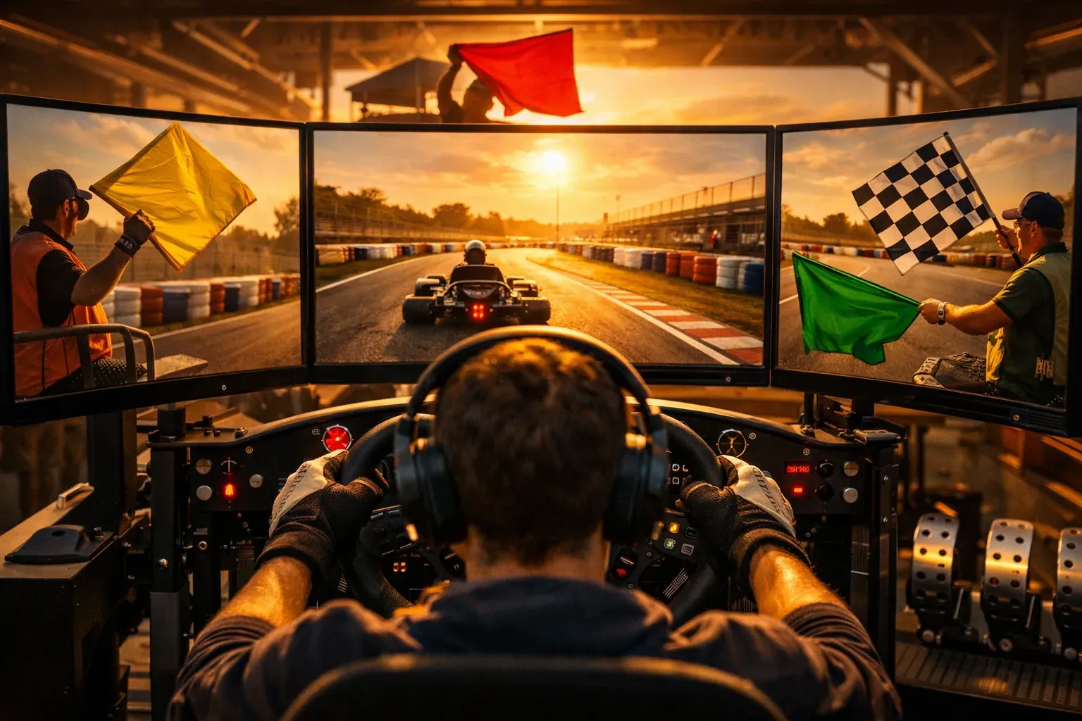 Les drapeaux de circuit automobile guident vos réflexes