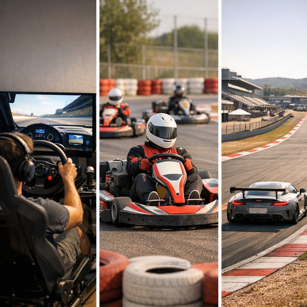 Choisir le bon terrain pour débuter : simulateur, karting ou circuit