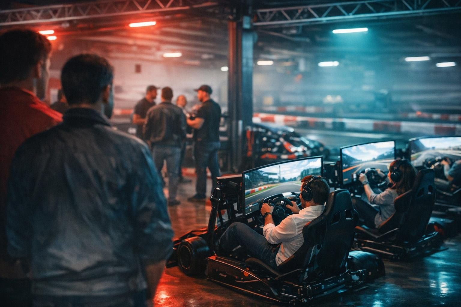 Une sortie de groupe en simulateur automobile se prépare