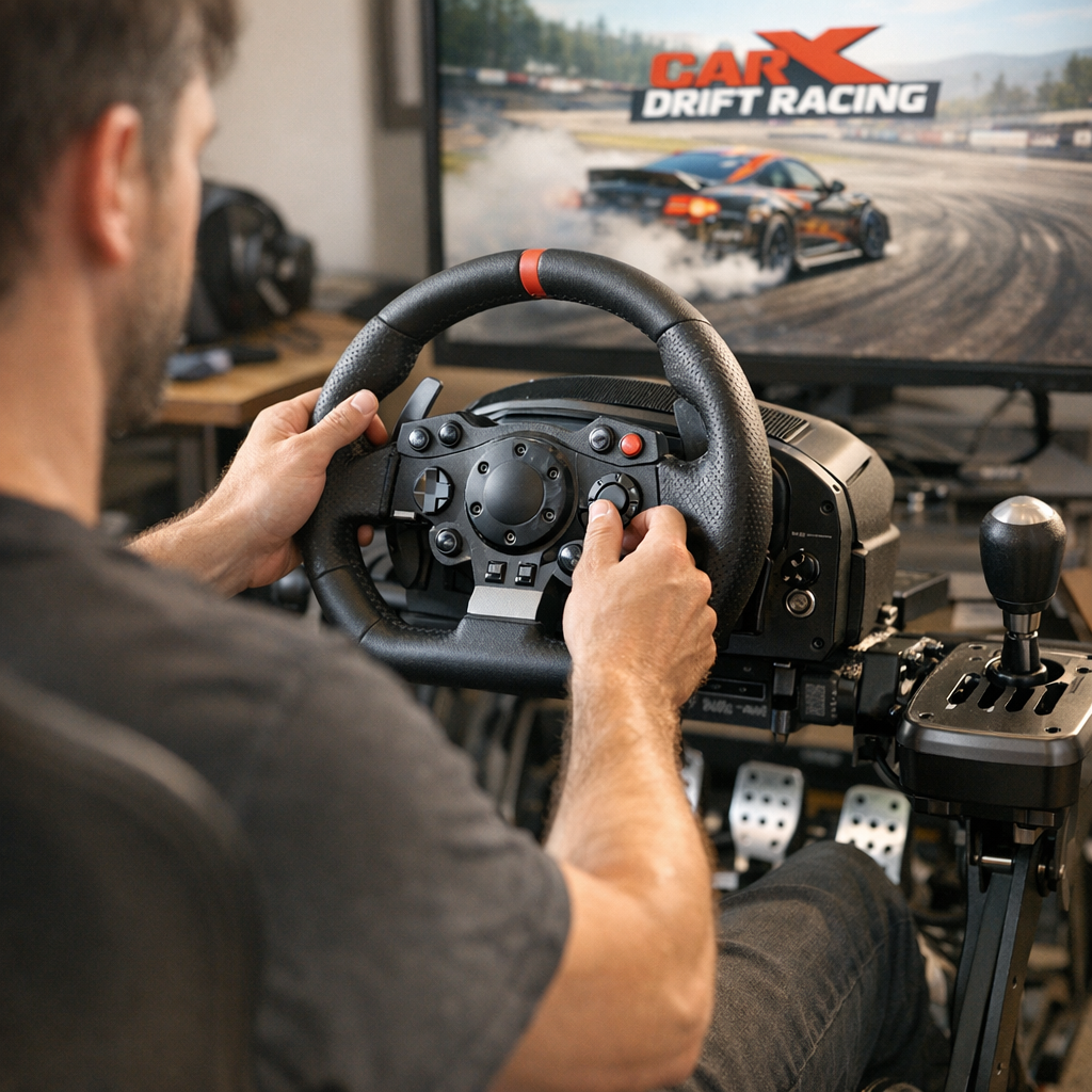 Méthode simple pour configurer le volant et le retour de force