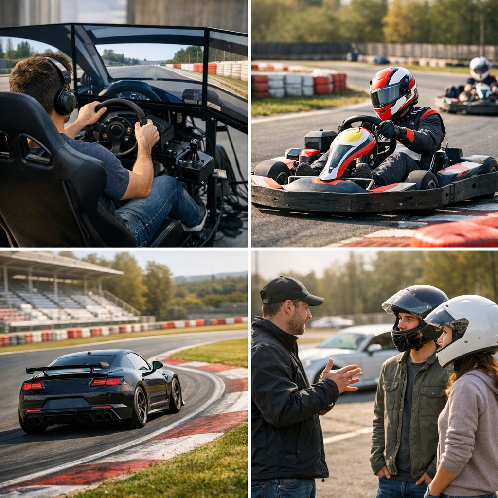 Choisir le bon terrain d’apprentissage : simulateur, karting, circuit ou stage encadré