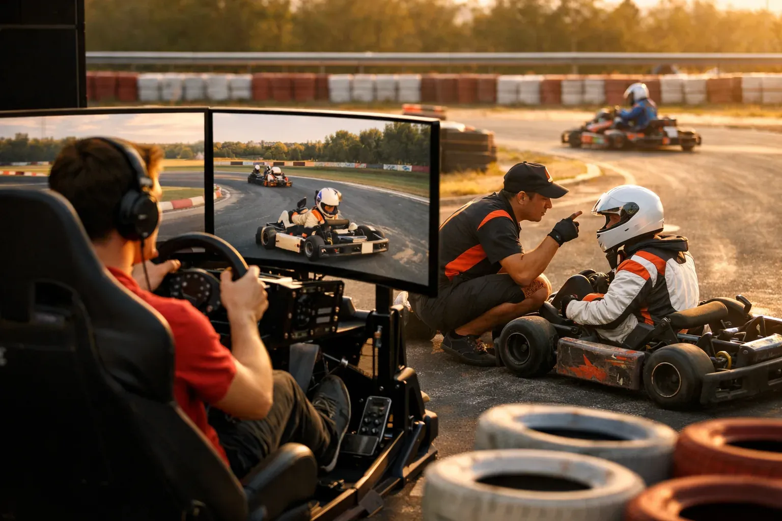 Les erreurs du débutant en karting se corrigent en piste