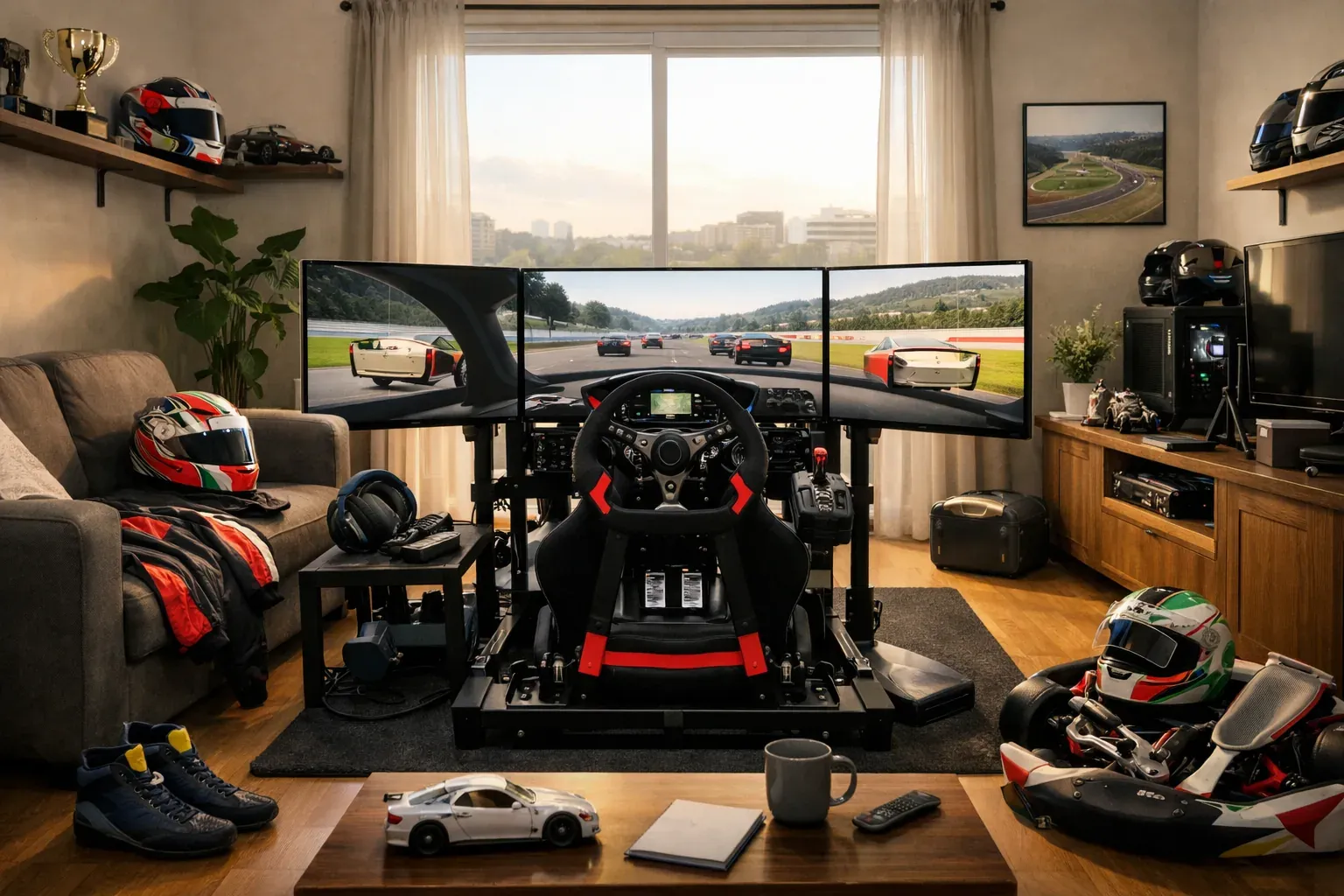 Le sim racing en appartement demande un setup bien pensé