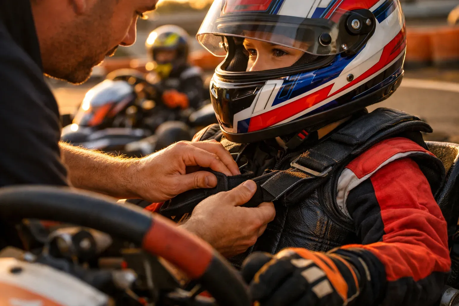 La sécurité des enfants en karting se vérifie avant de rouler