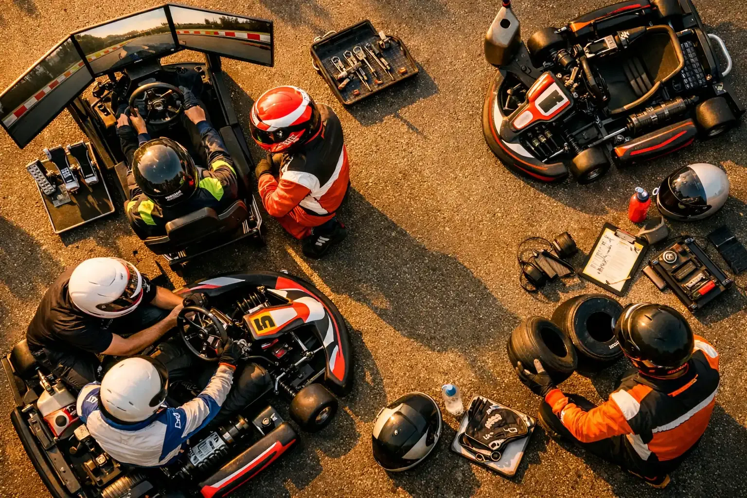 Le karting endurance amateur se prépare en équipe