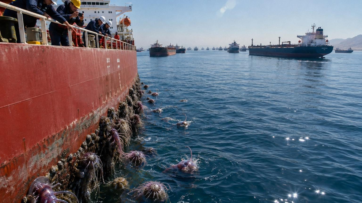1 500 navires bloqués dans le détroit d'Ormuz : ce qui s'est accroché à leurs coques prépare une invasion marine mondiale