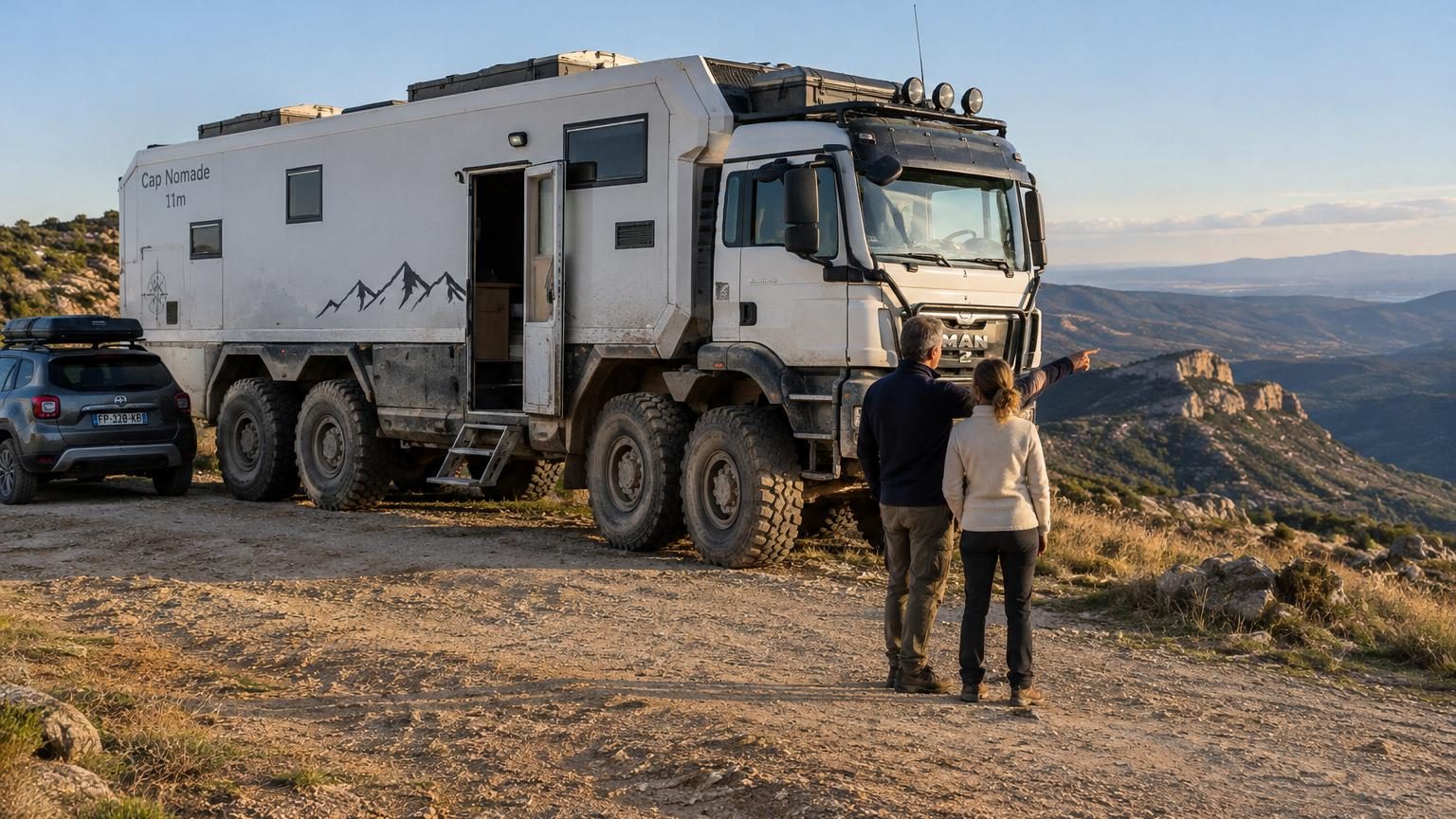 11 mètres, 6 roues motrices, 440 ch : à bord du camping-car tout-terrain français à 1 million d'euros