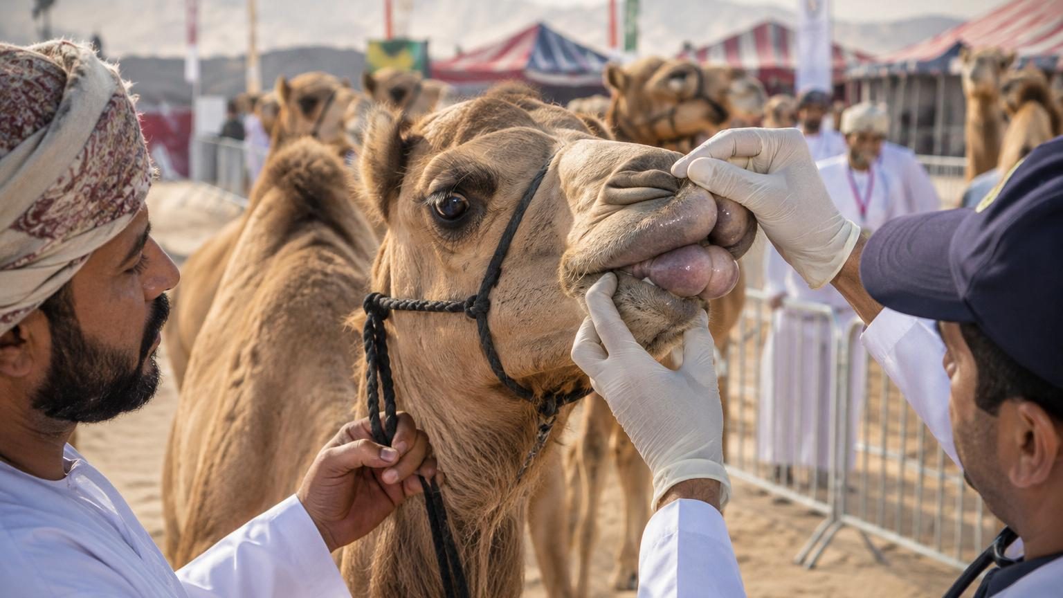 20 chameaux disqualifiés d'un concours de beauté à Oman : ce que les juges ont découvert sur leurs lèvres