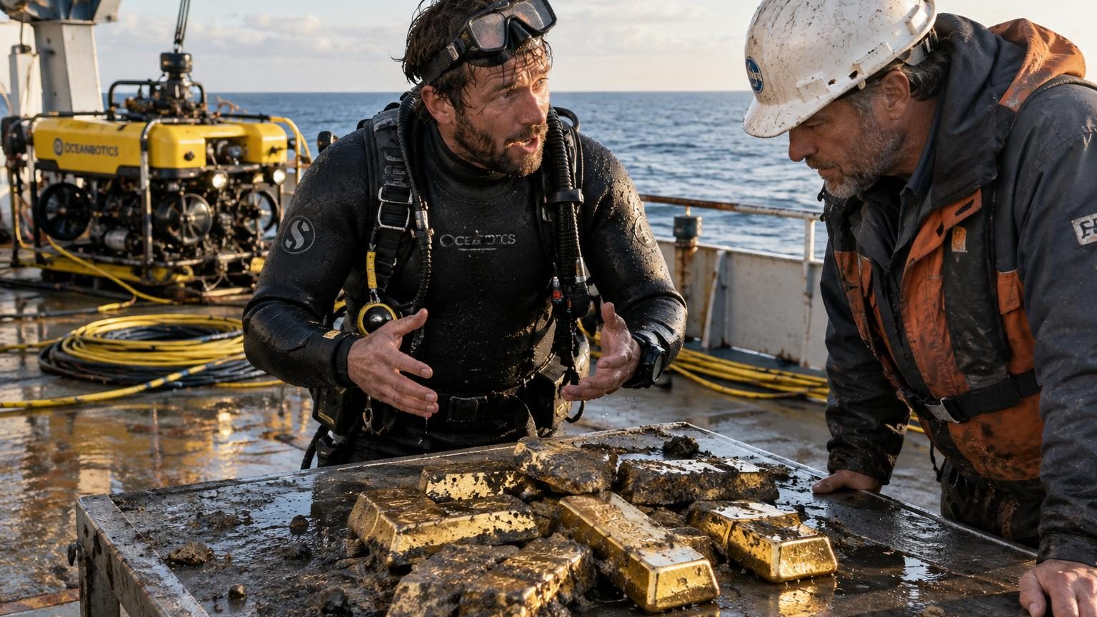 465 lingots d'or engloutis par 240 mètres de profondeur pendant la guerre : quarante ans plus tard, une petite société a réussi ce que les grands avaient abandonné