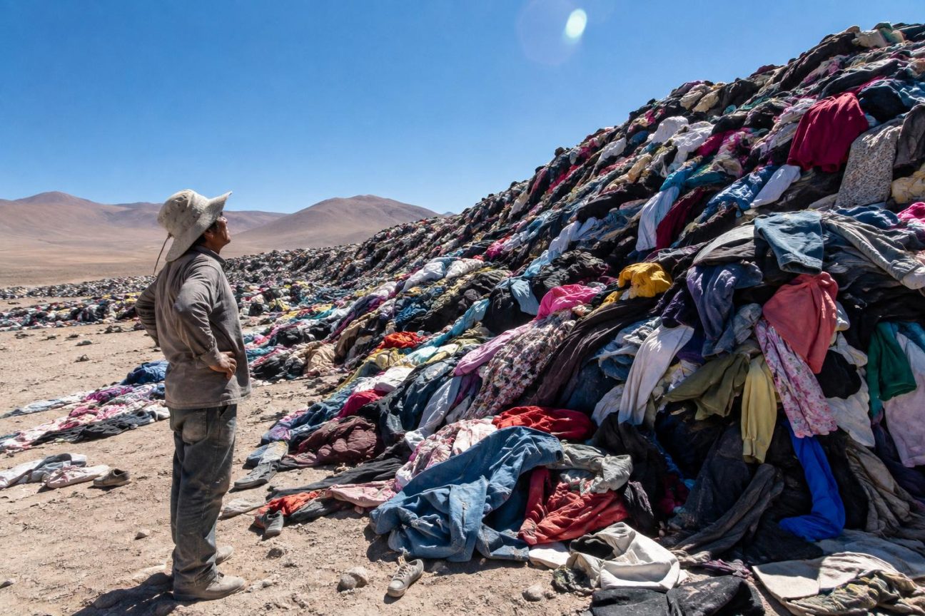 60 000 tonnes de vêtements venus d'Europe s'entassent dans le désert d'Atacama : la montagne est désormais visible depuis l'espace