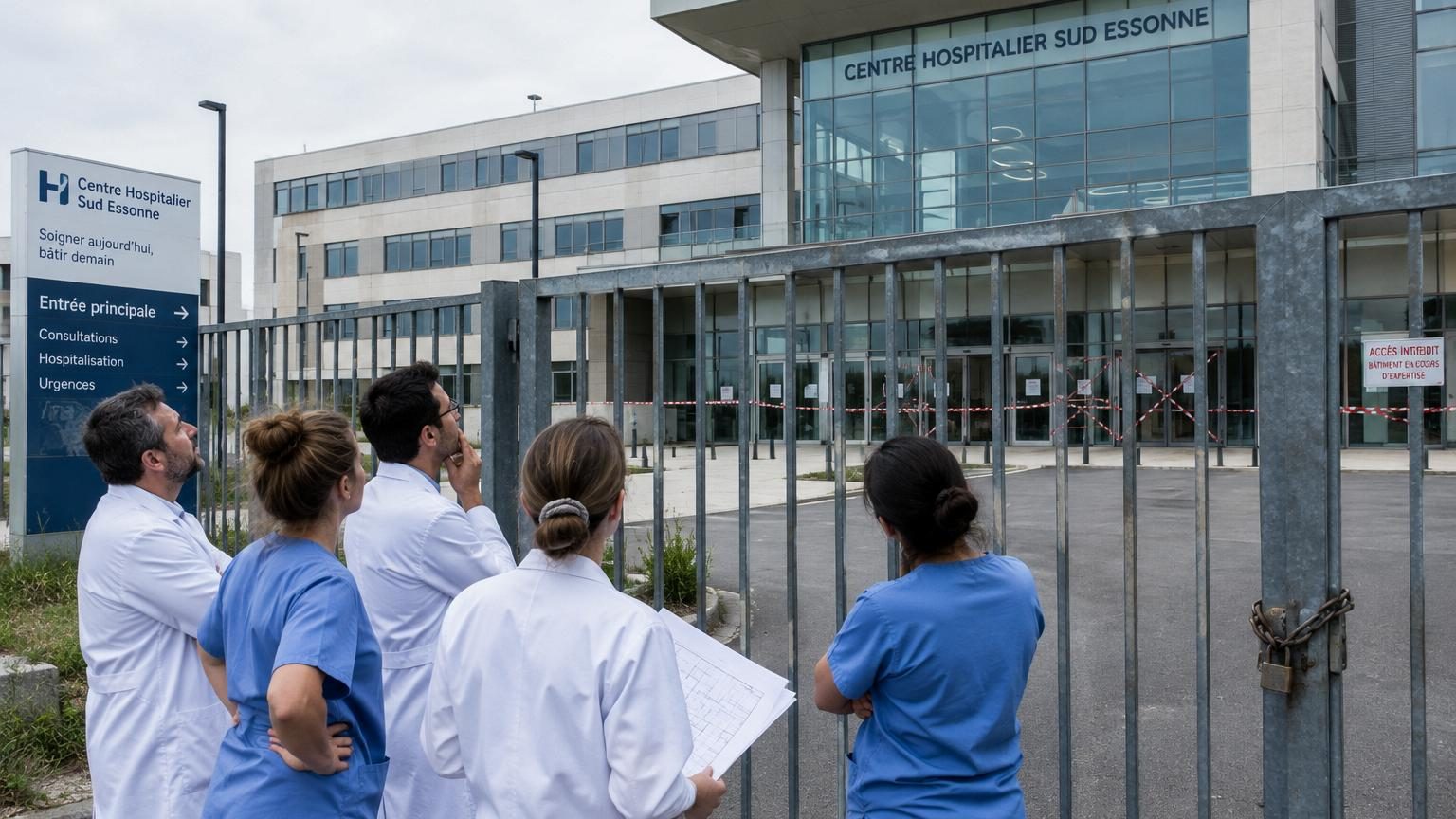 8 000 malfaçons dans un hôpital neuf de l'Essonne : l'établissement a payé 40 millions d'euros de loyer par an pour un bâtiment inutilisable