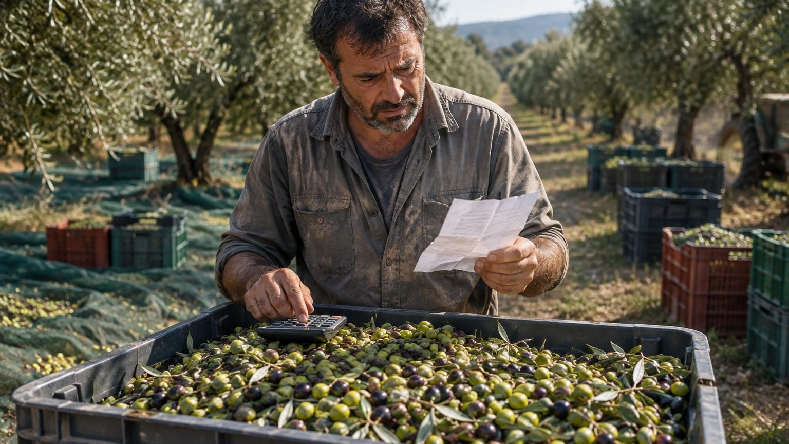 80 quintaux d'olives et 800 kg d'huile par hectare : pourquoi le compte final reste en perte, même en vendant à 4 euros le kilo