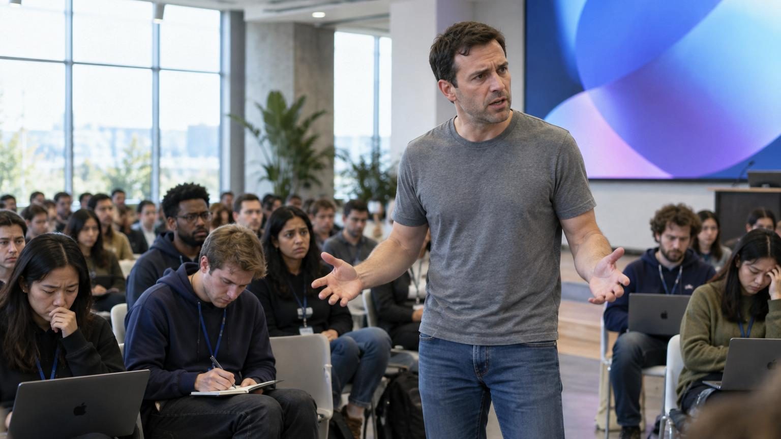 À 42 ans, Mark Zuckerberg s'agace devant ses salariés : ce n'est pas la concurrence qu'il pointe du doigt, mais la lenteur de Meta