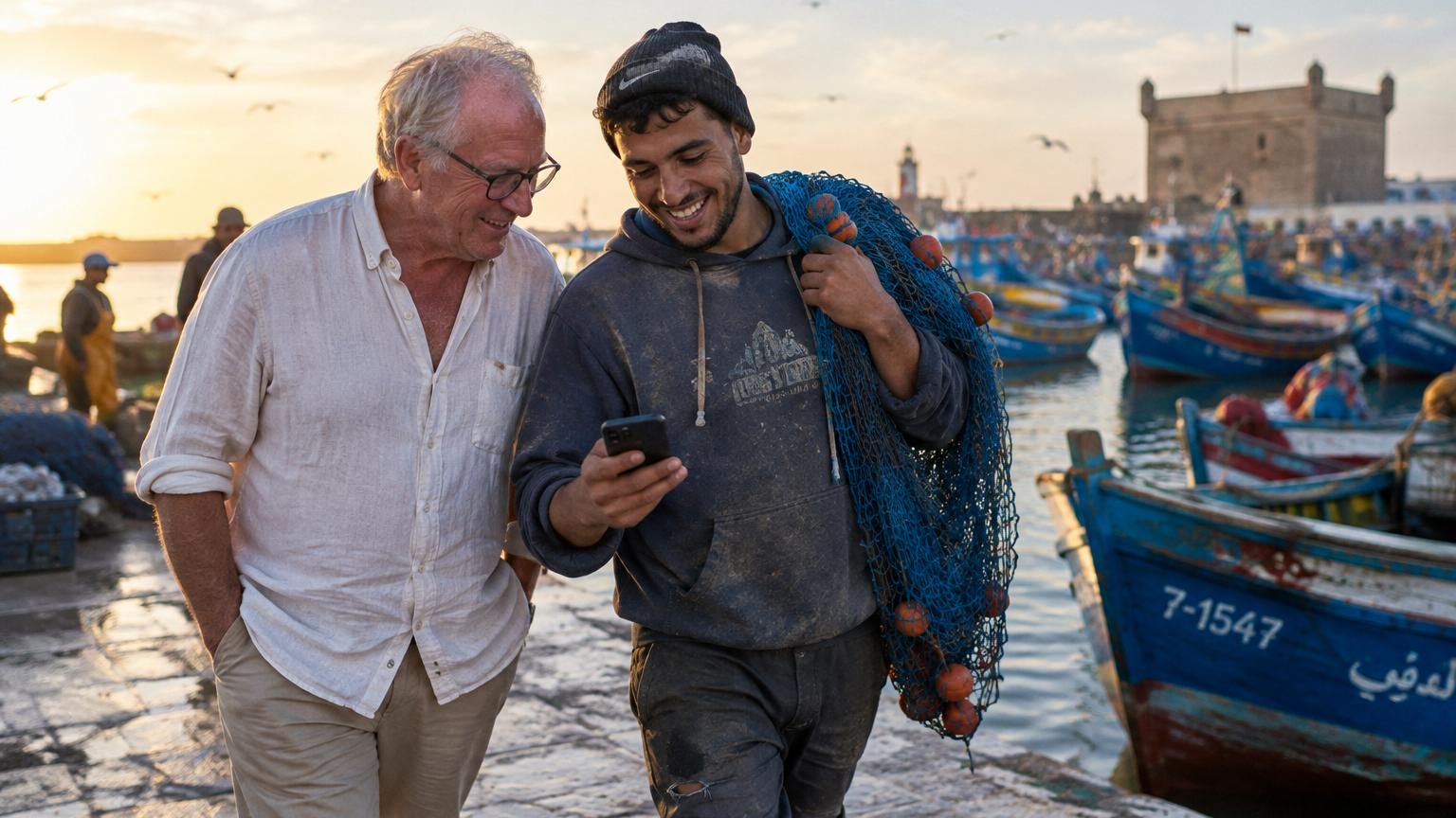 À 70 ans, Christian vit sa retraite loin de ses petits-enfants : c'est un jeune pêcheur marocain qui est devenu sa « deuxième famille »