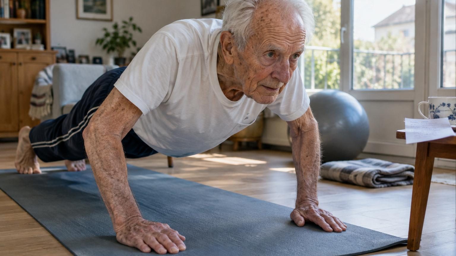 À 98 ans, il fait 40 pompes par jour, du yoga et du Pilates : voici les habitudes qui le gardent en forme