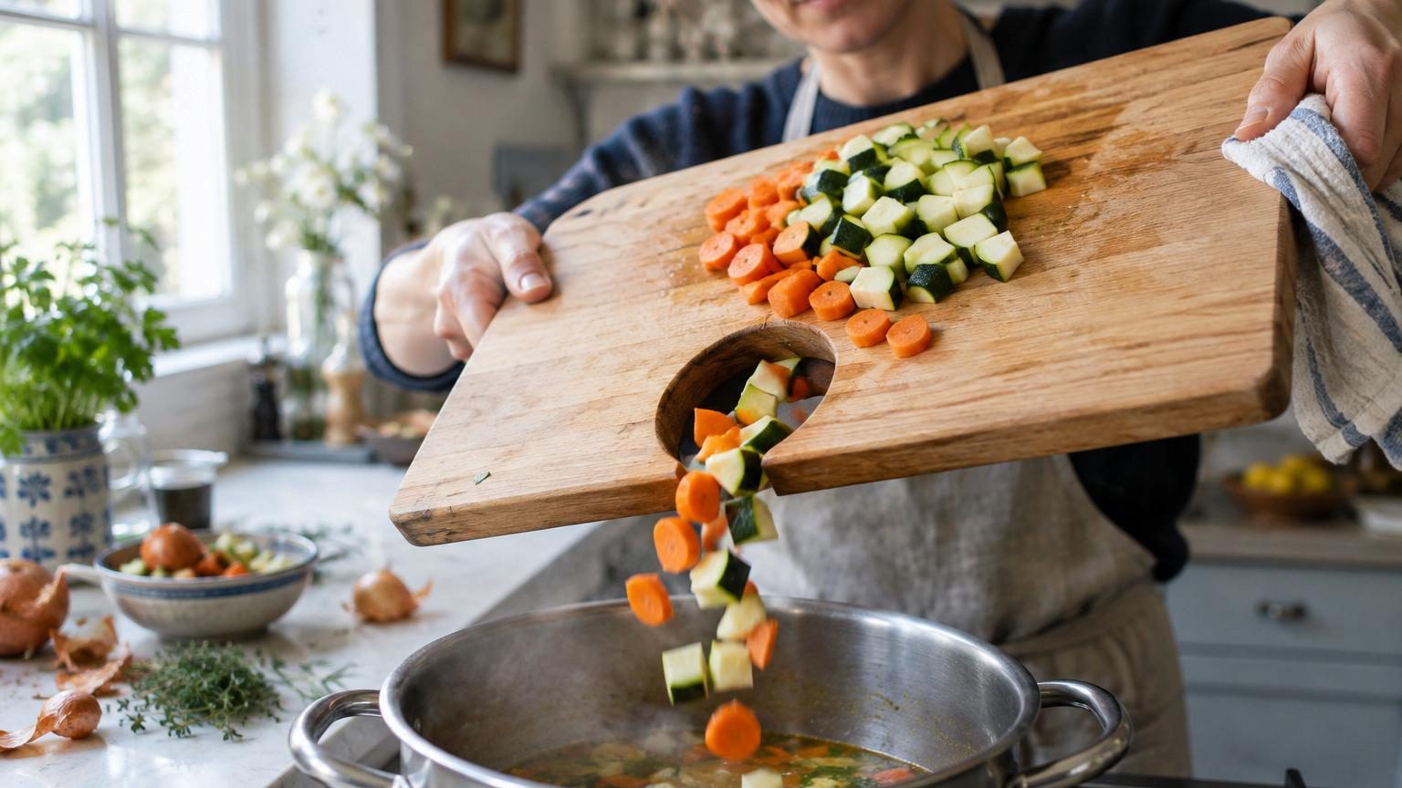 À quoi sert vraiment le trou dans la planche à découper : ce n'est pas seulement pour l'accrocher