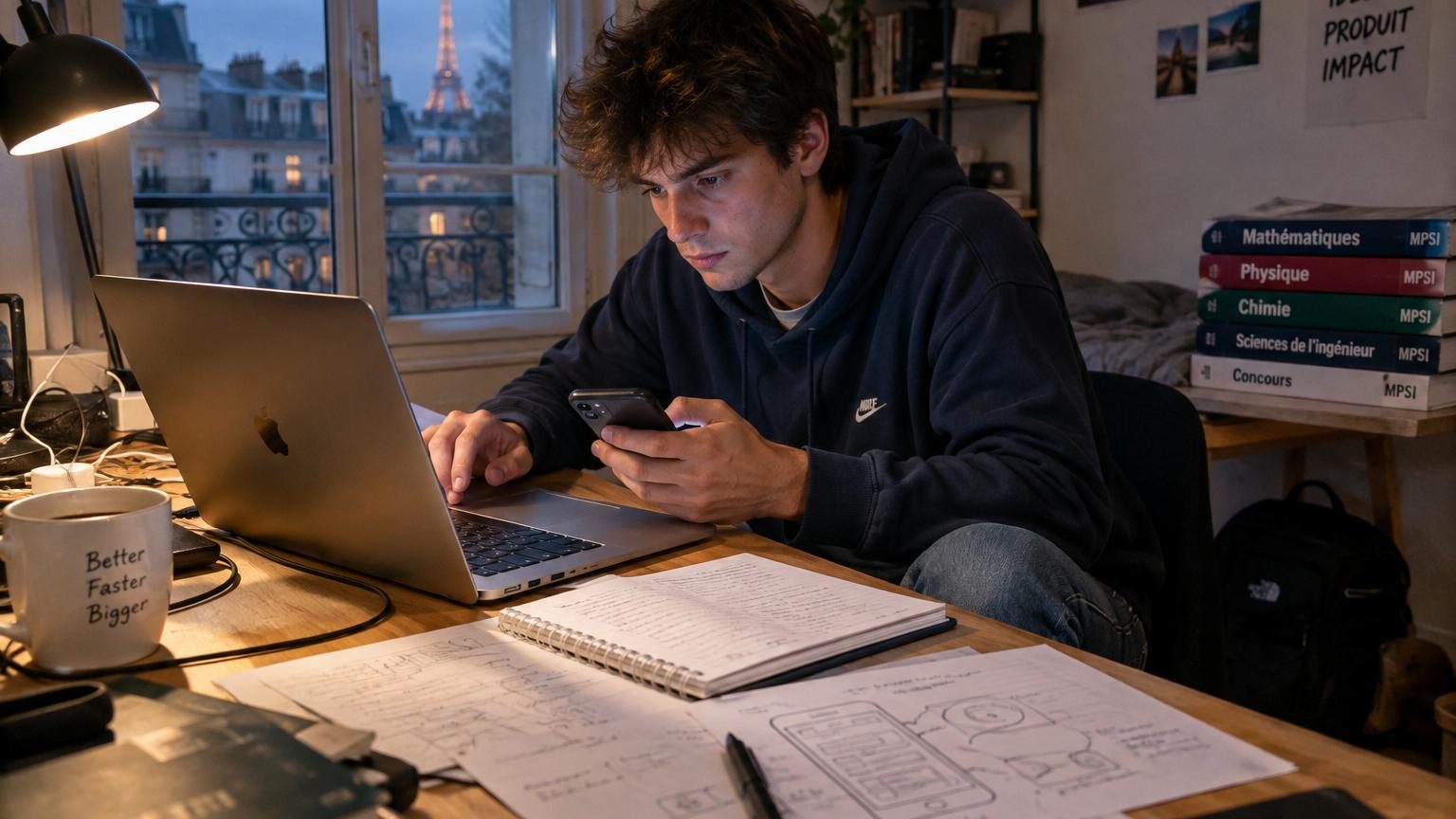 Admis dans la prépa la plus sélective de France, il demande à reporter sa place d'un an : à 18 ans, Emmanuel travaille 12 heures par jour pour son entreprise