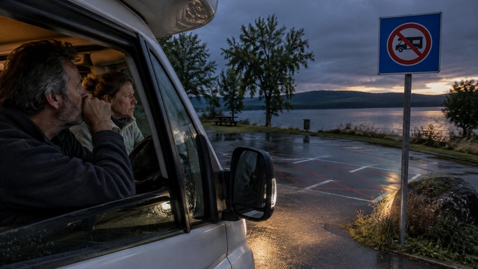 Après avoir parcouru 500 kilomètres, ce couple découvre que l’aire où il comptait dormir est désormais interdite aux camping-cars