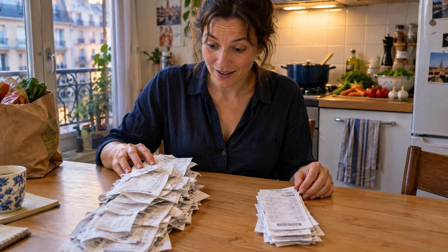 Après six mois, Élodie, 36 ans, compare ses tickets de caisse : elle cuisine presque tous les soirs et découvre une différence qu’elle n’attendait pas