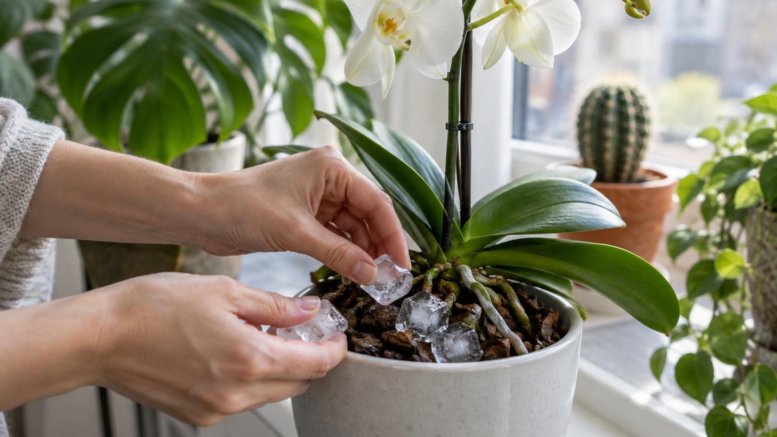 Arroser ses plantes avec des glaçons : la seule espèce où ça marche vraiment, selon la science