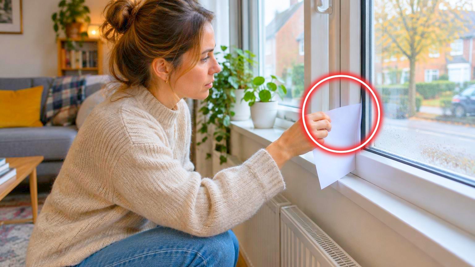 Avant l’hiver, elle place une feuille de papier sous ses fenêtres : en quelques secondes, elle repère les endroits où la maison laisse passer l’air