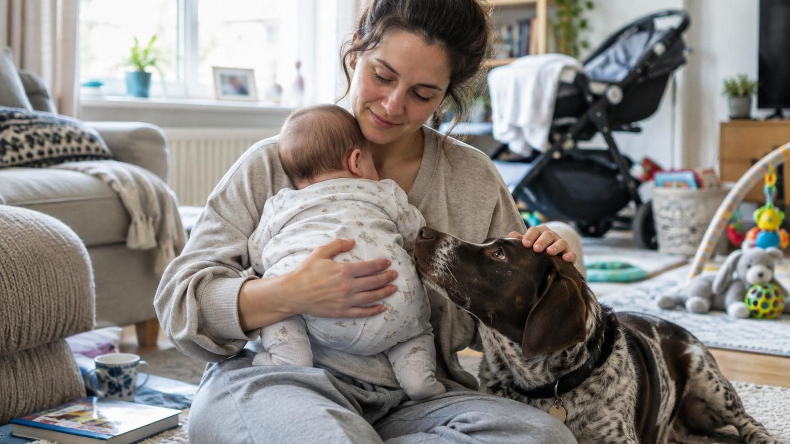 Aversion post-partum envers son animal : ce phénomène touche de nombreux jeunes parents, voici comment elle l'a évité