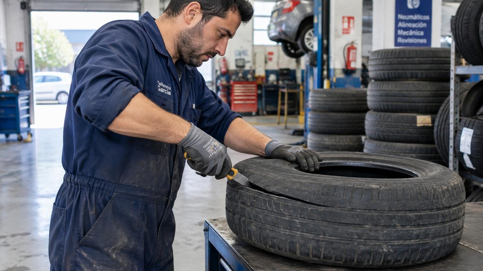Beaucoup d'automobilistes l'ignorent : pourquoi certains garages entaillent vos pneus usagés avant de les jeter