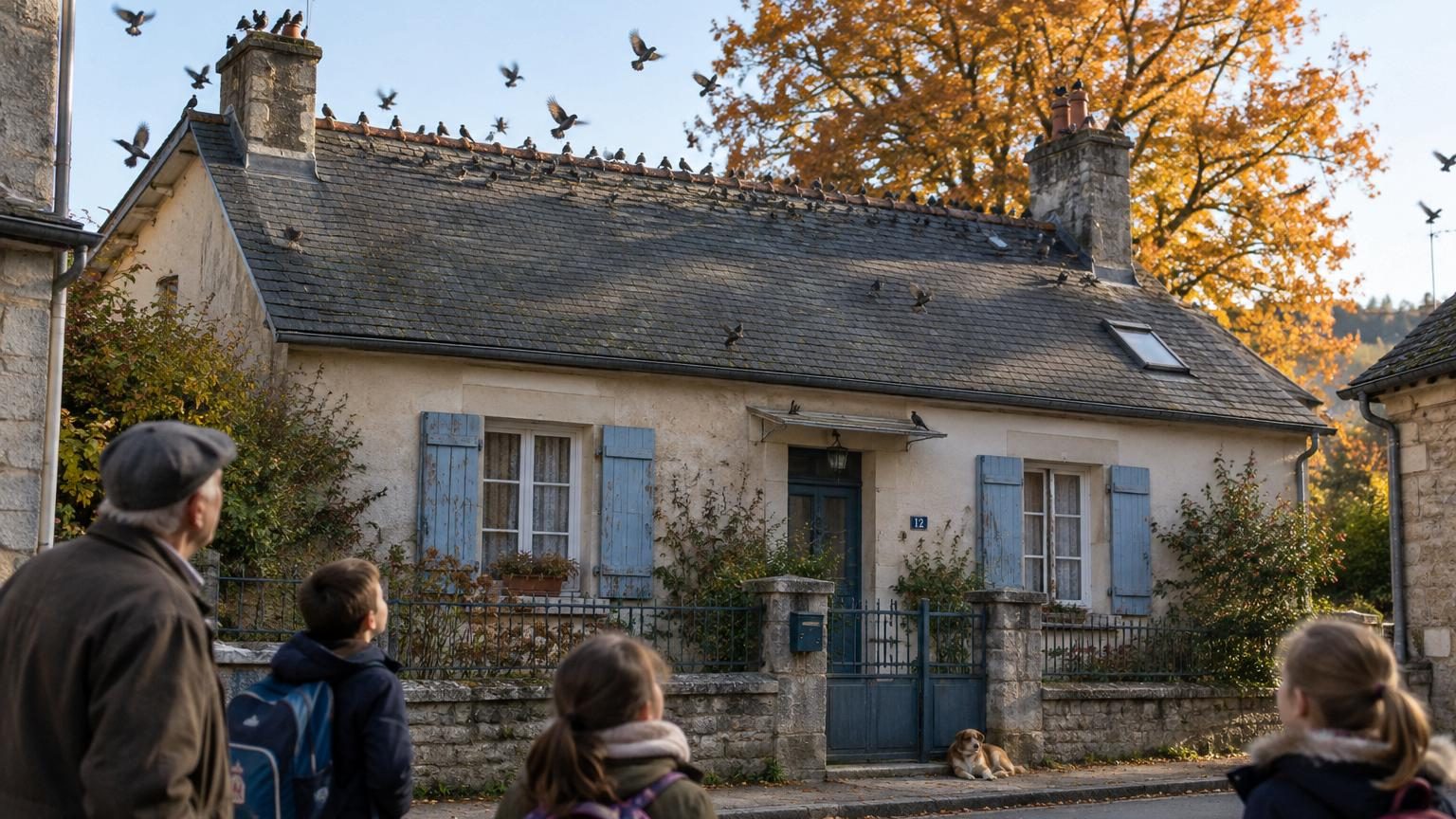 Chaque automne, des dizaines d’oiseaux se regroupent sur son toit : personne dans le village ne savait pourquoi