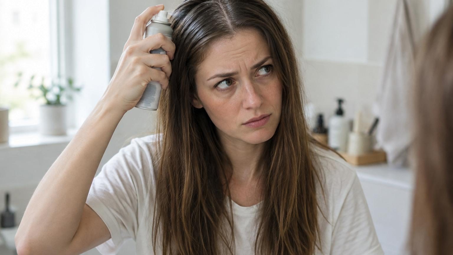 Gros plan sur des cheveux féminins lisses et brillants, très plaqués vers l'arrière dans un style « clean look » ultra serré, illustrant la tendance virale mais à risque dénonçée par les dermatologues.
