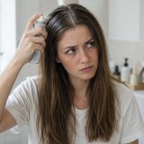 Gros plan sur des cheveux féminins lisses et brillants, très plaqués vers l'arrière dans un style « clean look » ultra serré, illustrant la tendance virale mais à risque dénonçée par les dermatologues.