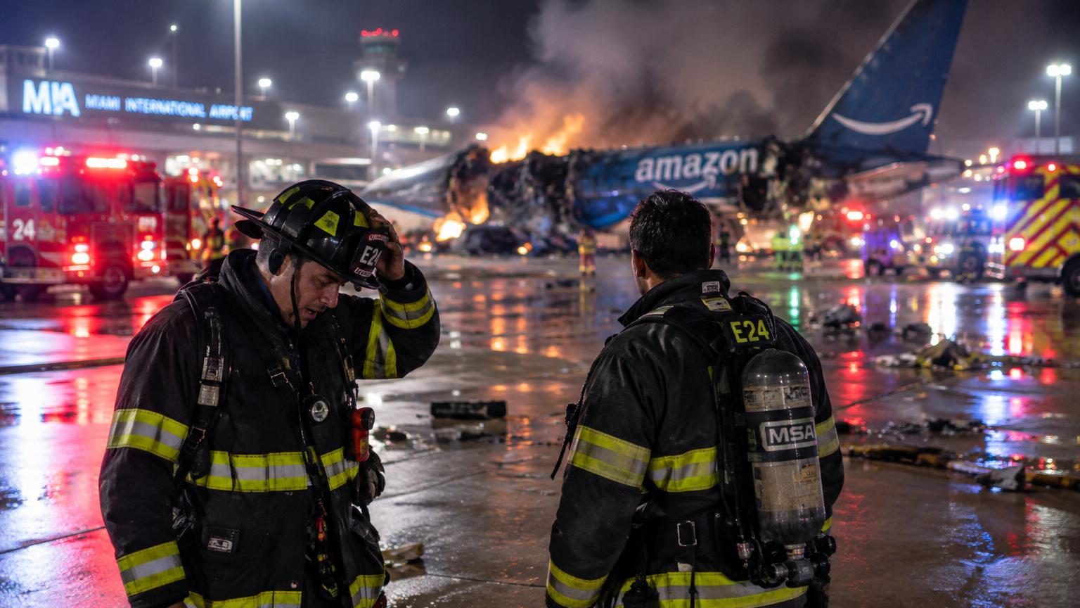 Crash de l'avion-cargo d'Amazon à Miami : les pilotes ignoraient un élément clé avant le décollage, cinq morts