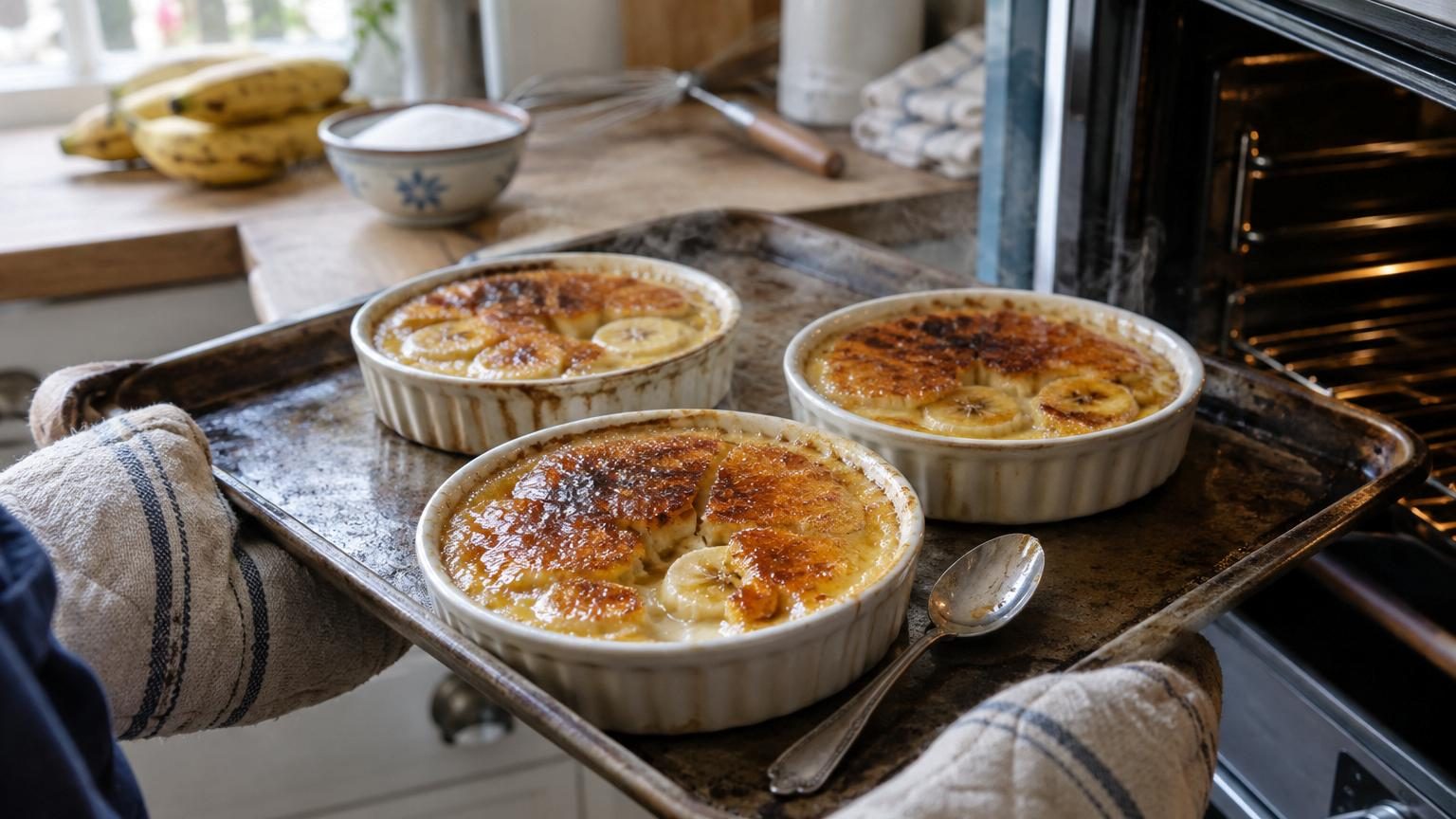 Crème brûlée à la banane au four : le dessert original qui ne demande que quelques étapes faciles