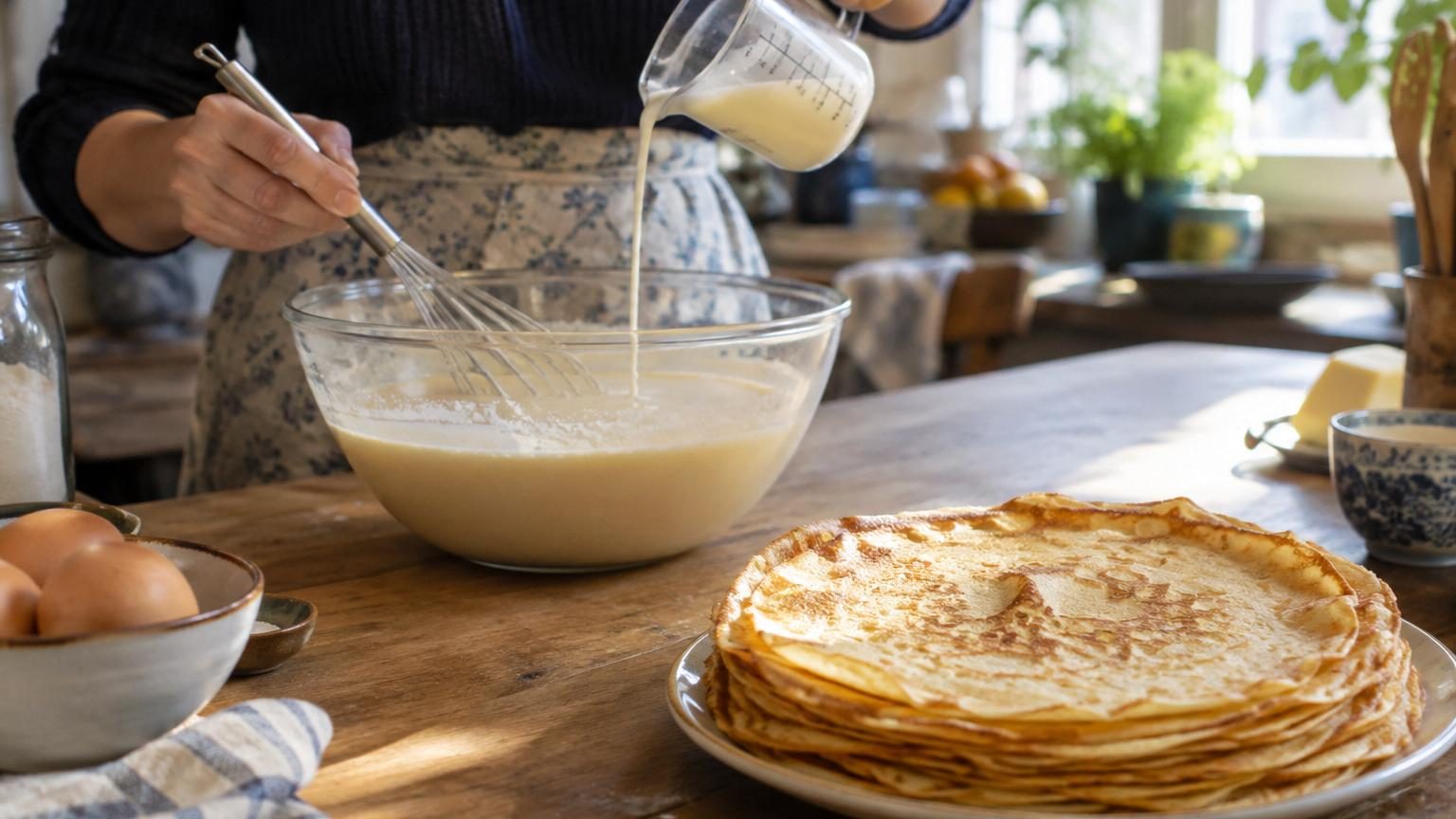 Cyril Lignac est formel : pour des crêpes bien plus moelleuses, il ajoute cet ingrédient tout simple à la pâte