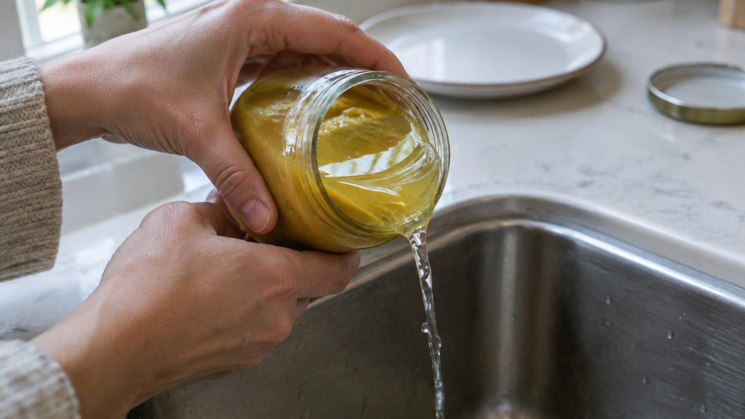 De l'eau se forme au-dessus de votre moutarde : ce n'est pas un signe qu'elle est périmée, voici ce que ça veut dire