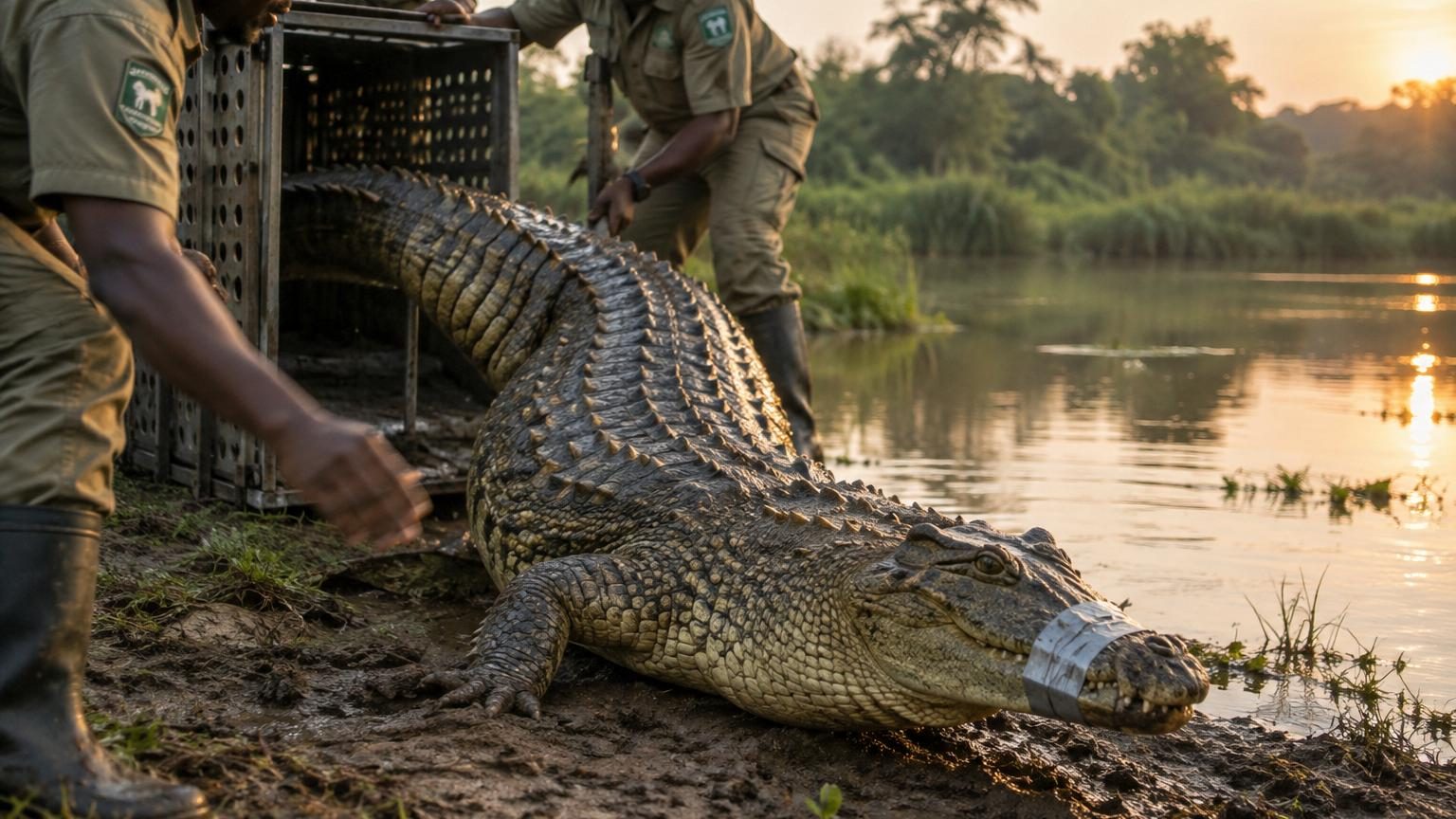 Crocodile marin dans les eaux des Sundarbans, mangrove du Bangladesh, avec son instinct de navigation naturel lui permettant de retrouver son territoire sur de grandes distances.