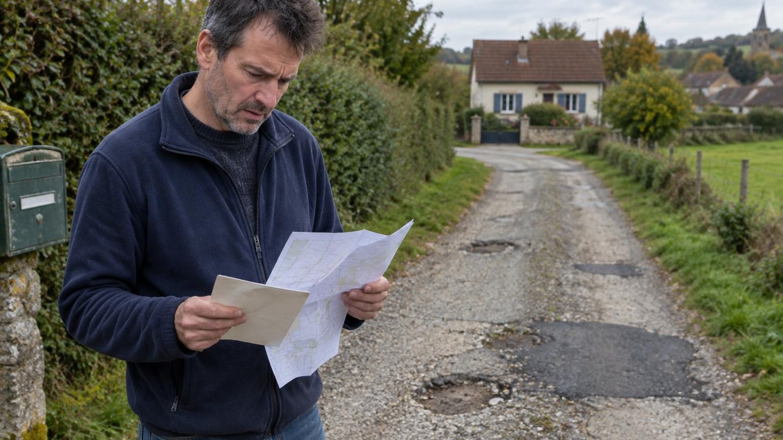 Depuis 17 ans, il paie l’entretien d’un chemin qui mène à sa maison : lorsqu’il demande enfin pourquoi, les documents communaux lui réservent une surprise