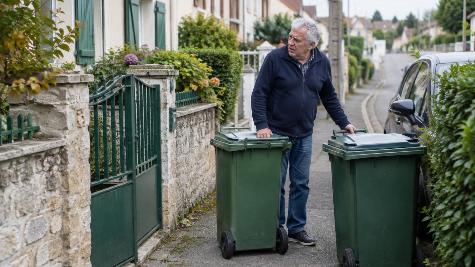 Depuis quinze ans, Jacques laisse ses poubelles au même endroit devant chez lui : un simple courrier de la mairie lui demande soudain de tout déplacer