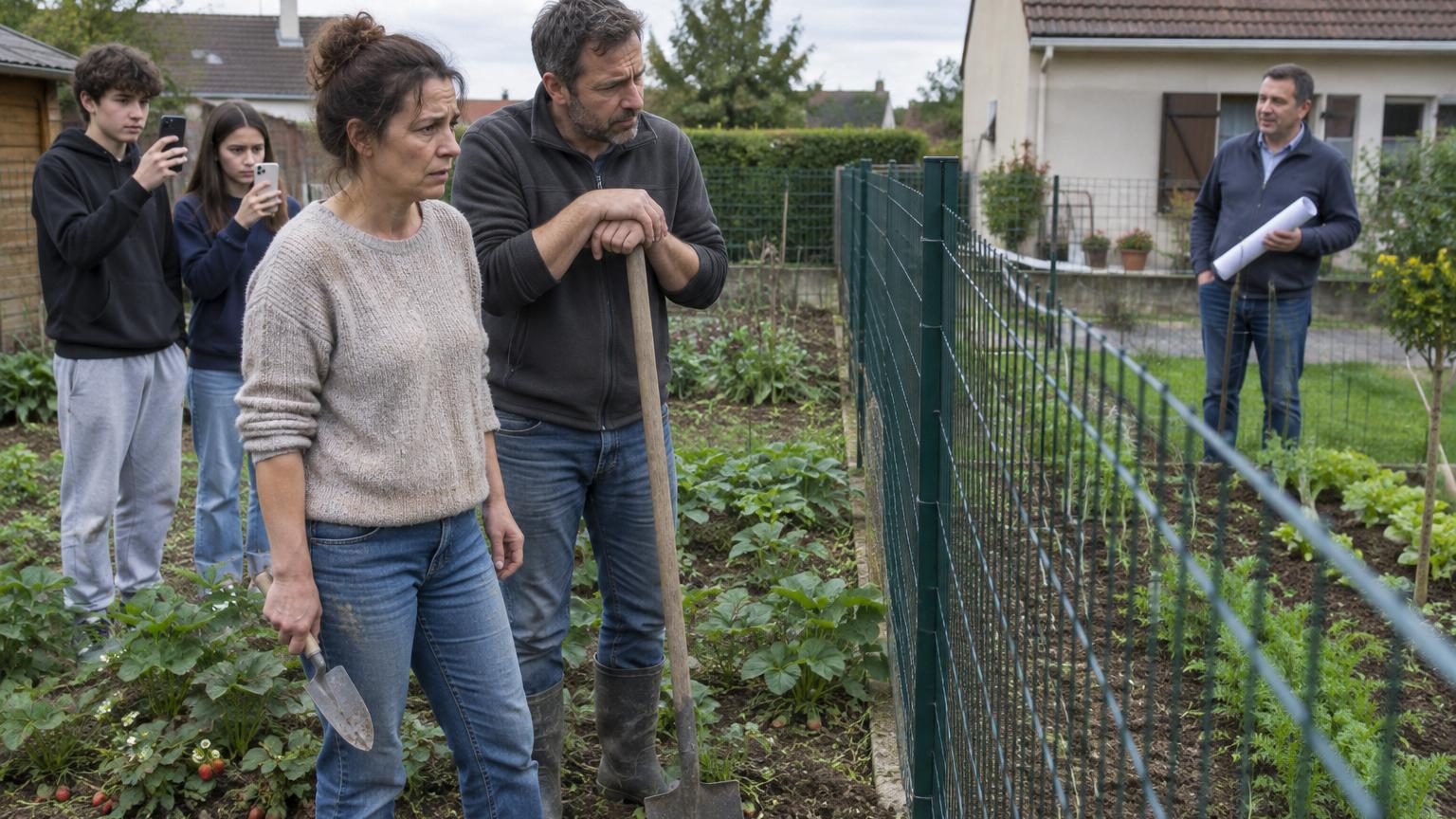 Depuis toujours, cette famille entretient un petit morceau de terrain derrière sa maison : lorsqu’une nouvelle clôture apparaît, elle découvre à qui appartient réellement cette parcelle
