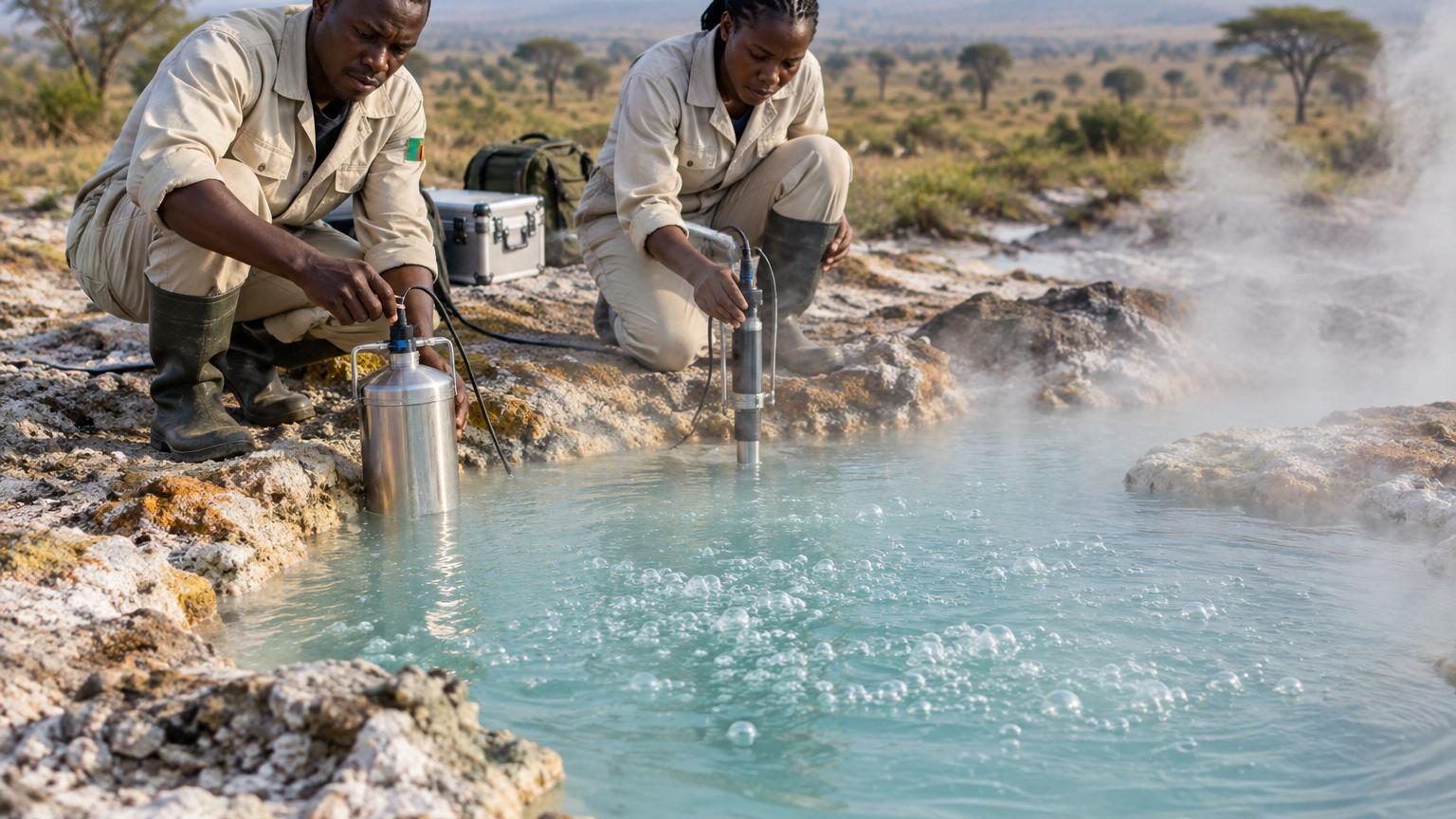 Des bulles de gaz dans des sources chaudes de Zambie : les scientifiques y voient la naissance possible d'une nouvelle limite de plaque sous l'Afrique