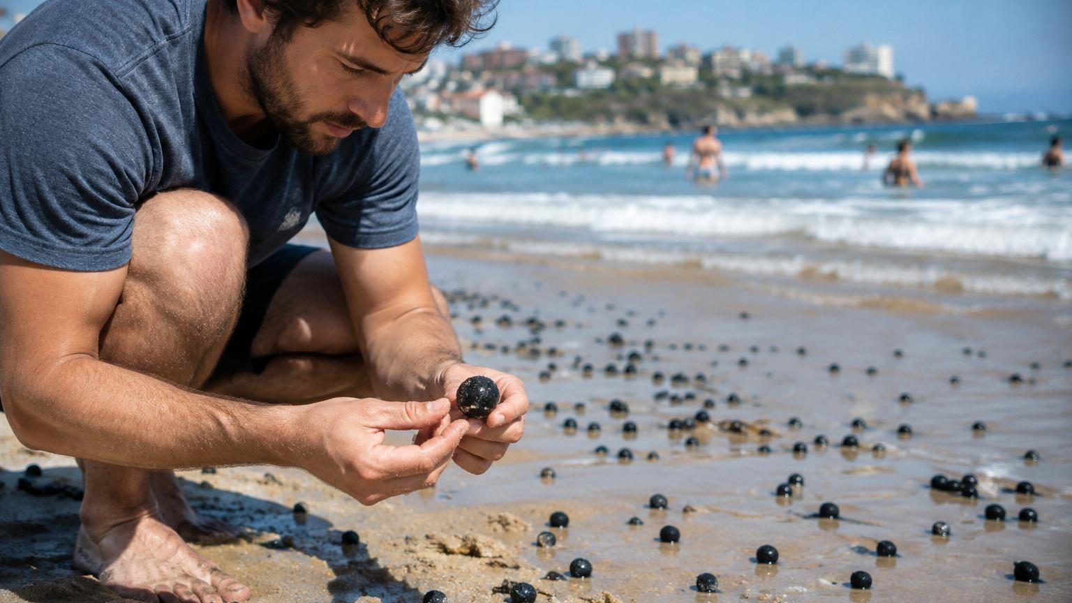 Des centaines de boules noires s&rsquo;échouent sur les plages de Sydney : les analyses révèlent que ce n&rsquo;est pas du goudron