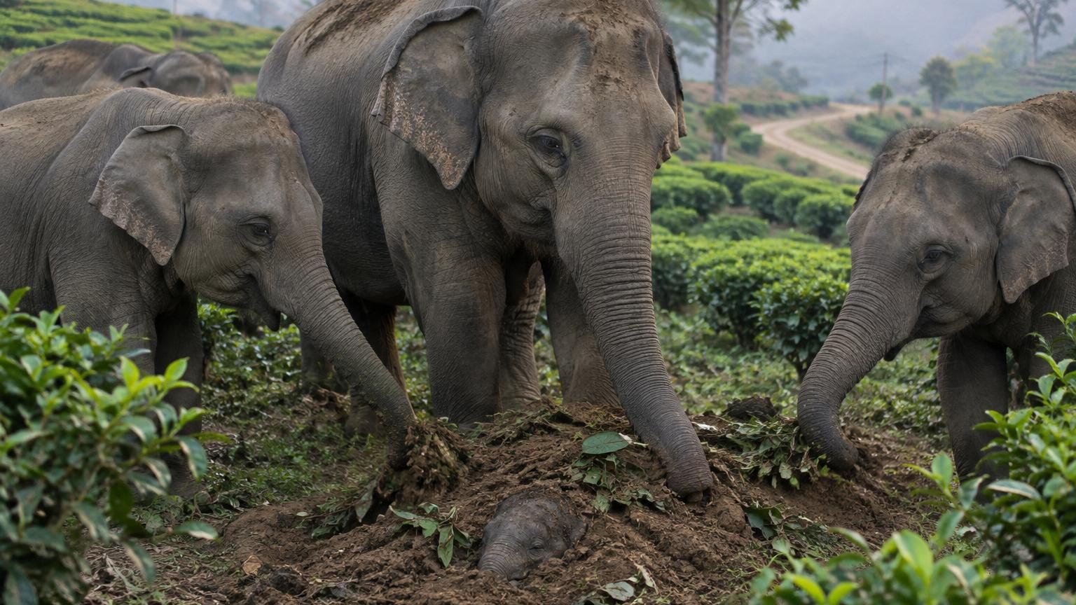 Des chercheurs filment des éléphants d'Asie enterrant leurs petits : ce qu'ils font ensuite n'avait jamais été documenté