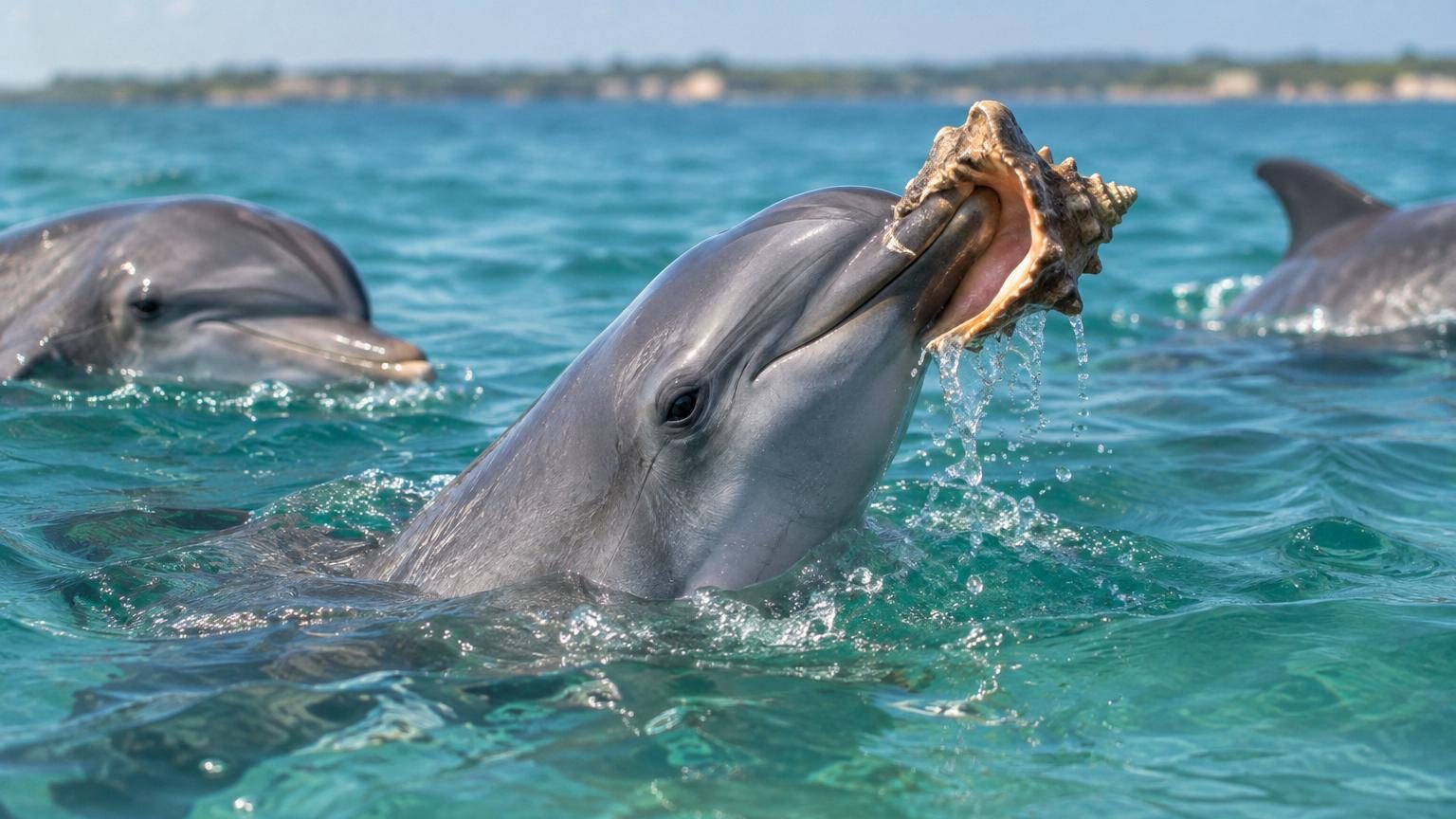 Des dauphins filmés en train de pêcher avec des coquillages : une technique observée pour la première fois