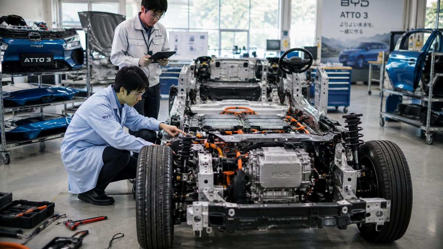 Des ingénieurs japonais démontent entièrement une BYD Atto 3 : ce qu'ils trouvent sous la carrosserie explique les prix cassés du chinois