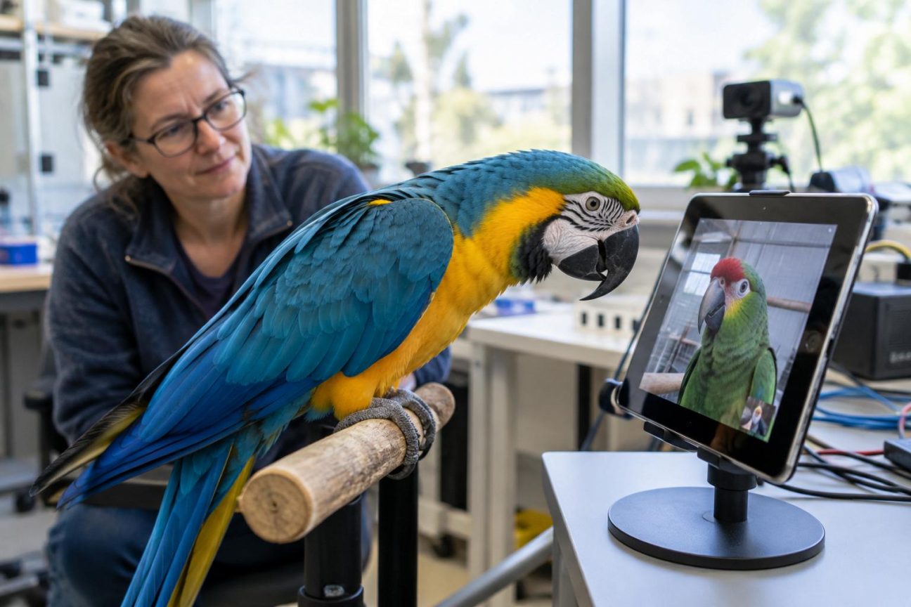 Des scientifiques apprennent à des perroquets à passer des appels vidéo : ce qu'ils ont choisi face aux vidéos préenregistrées