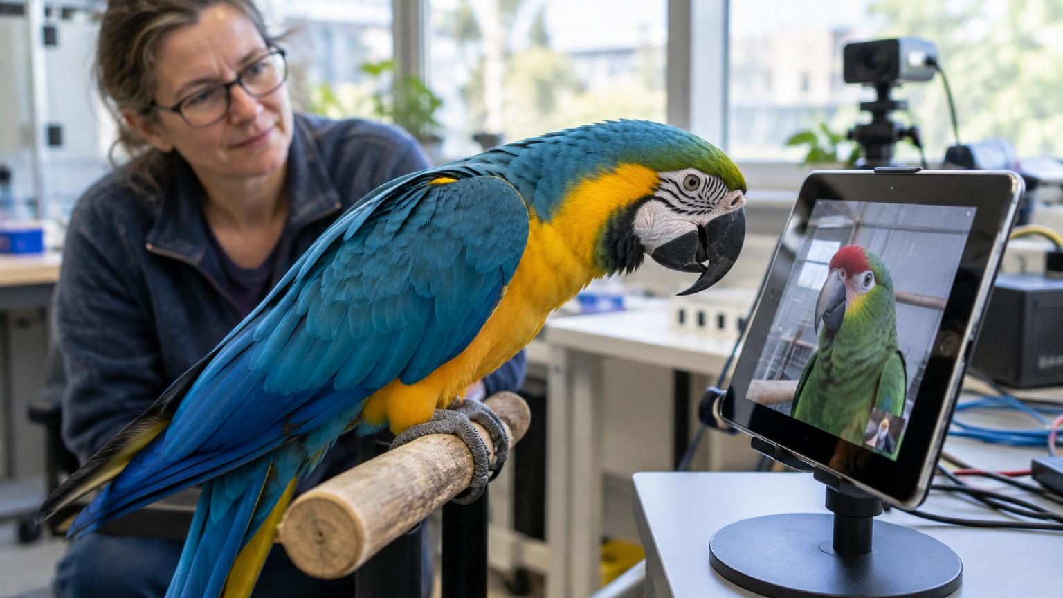Des scientifiques apprennent à des perroquets à passer des appels vidéo : ce qu'ils ont choisi face aux vidéos préenregistrées