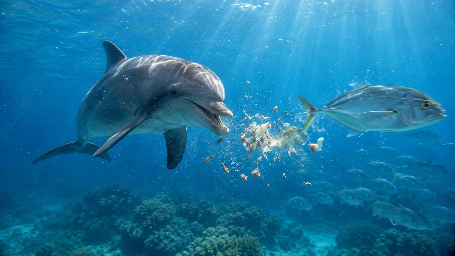 Des scientifiques filment un dauphin en Australie : il poursuit les poissons jusqu'à ce qu'ils vomissent, puis mange leur repas