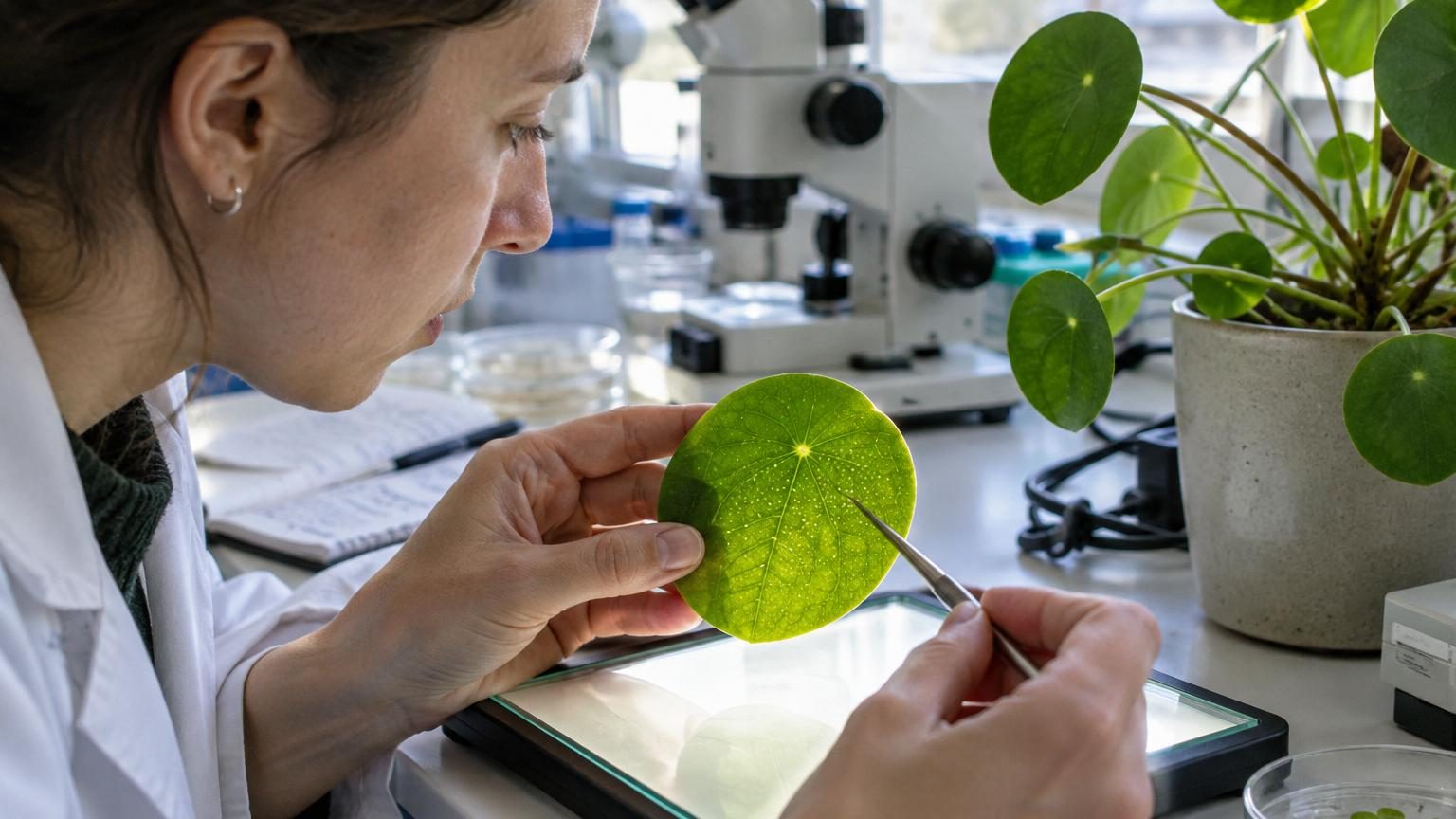 Des scientifiques observent les feuilles du pilea, la plante à monnaie chinoise : elles cachent une géométrie que la nature utilise pour optimiser la vie
