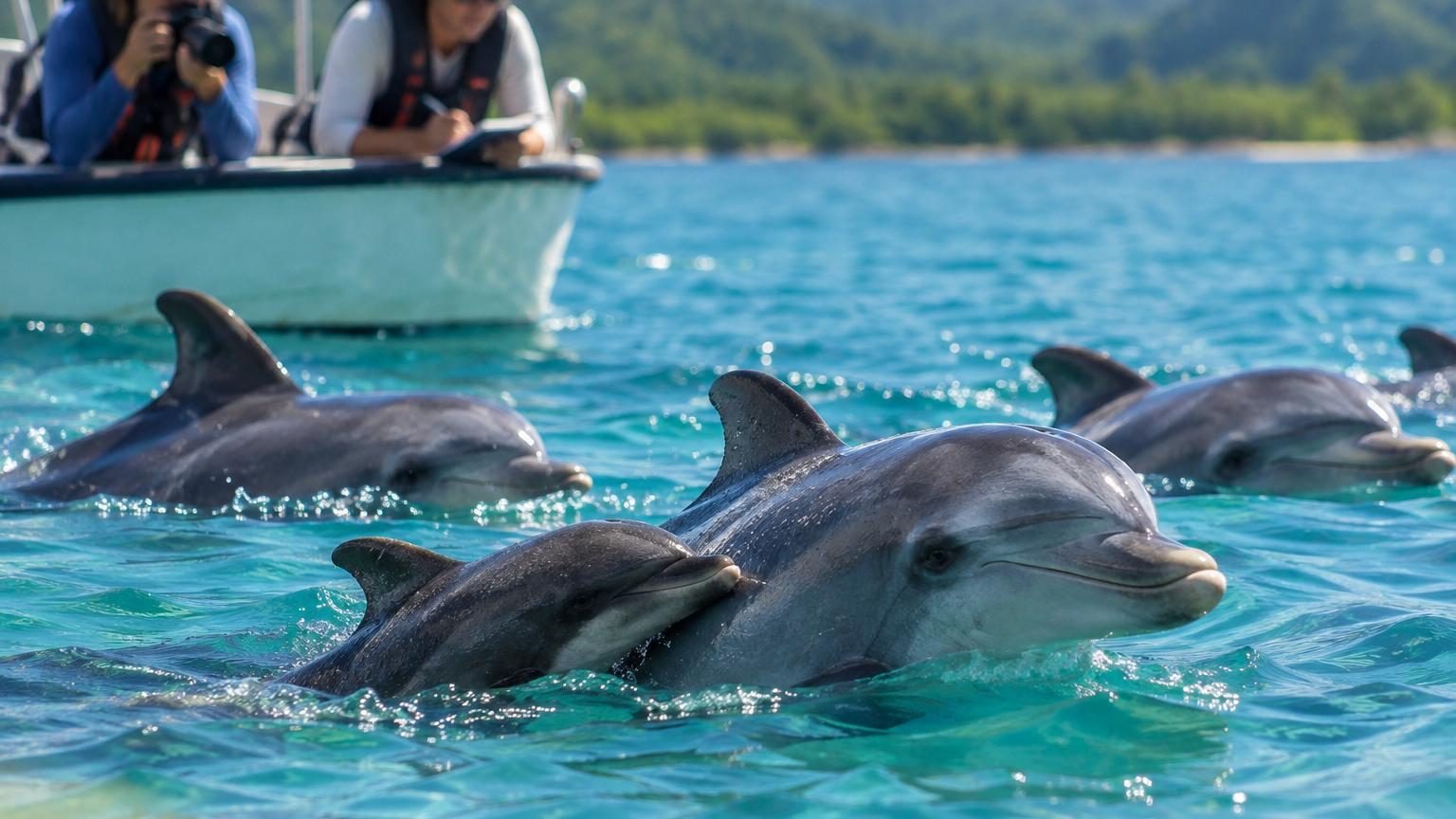 Des scientifiques observent un groupe de dauphins en Polynésie française : l'un des petits n'est pas de la même espèce