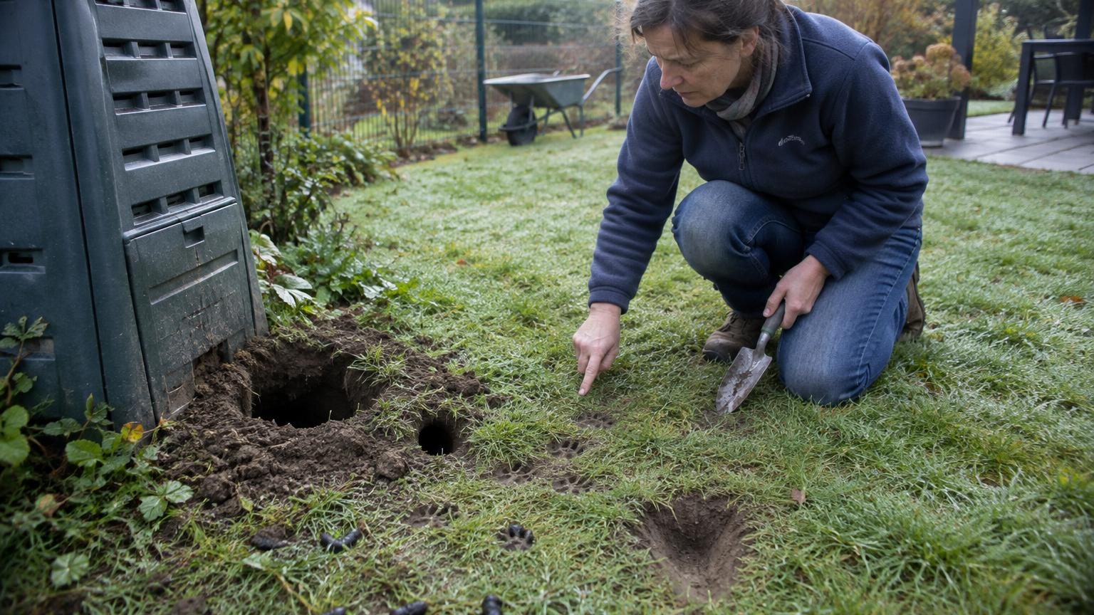Des trous apparaissent dans la pelouse pendant la nuit : la taille, la forme et les traces révèlent quel animal est passé